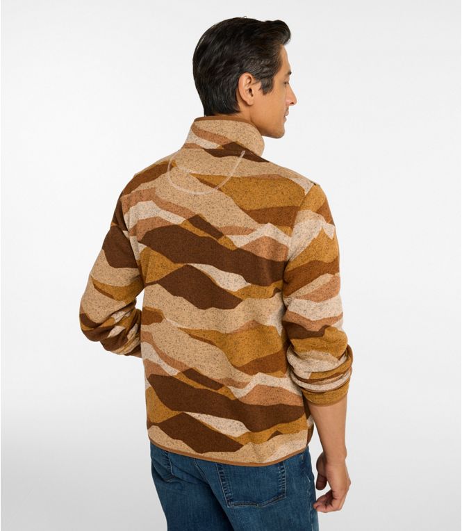 L.L.Bean Men's Bean's Sweater Fleece Pullover Printed Regular - Quest Outdoors