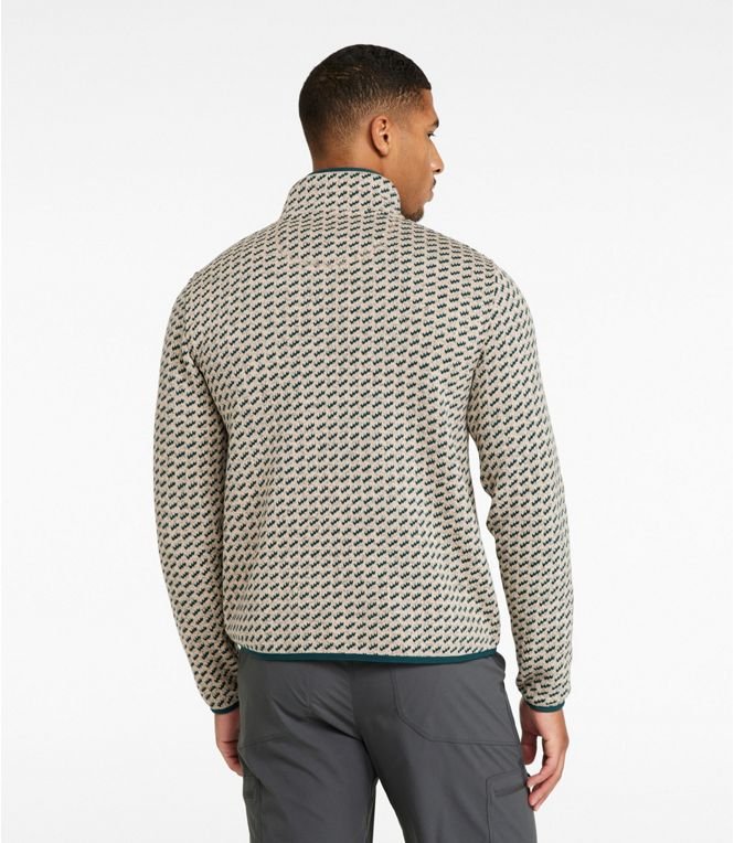 L.L.Bean Men's Bean's Sweater Fleece Pullover Printed Regular - Quest Outdoors