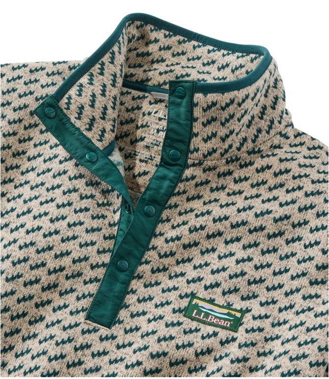L.L.Bean Men's Bean's Sweater Fleece Pullover Printed Regular - Quest Outdoors