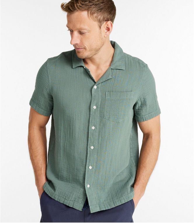L.L.Bean Men's Cloud Gauze Short Sleeve Shirt, Slightly Fitted - Quest Outdoors