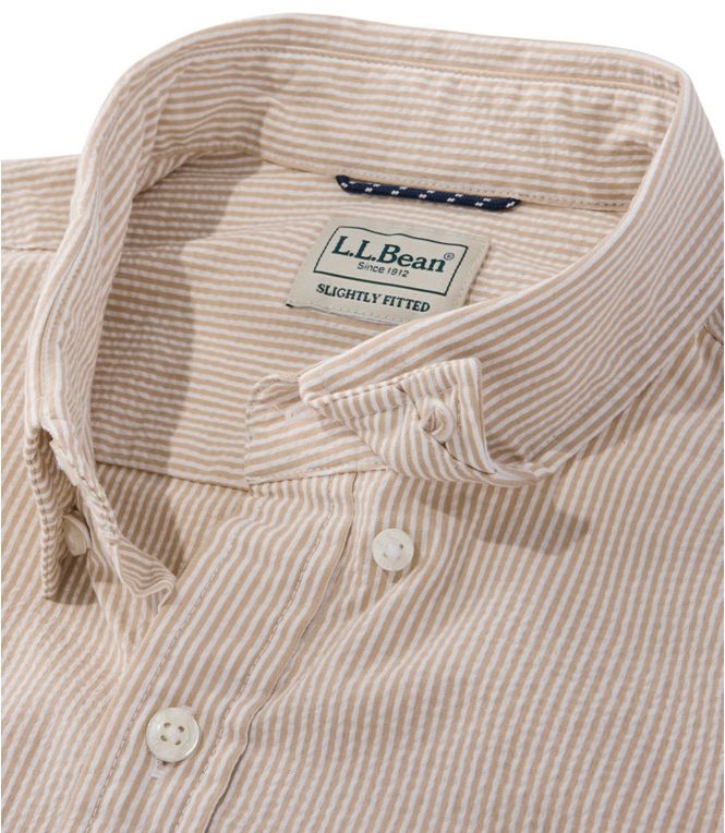 L.L.Bean Men's Comfort Stretch Performance Seersucker Short - Sleeve - Quest Outdoors