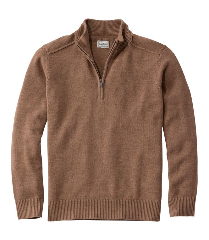 L.L.Bean Men's Essential Merino Sweaters, Quarter-Zip Reg - Quest Outdoors