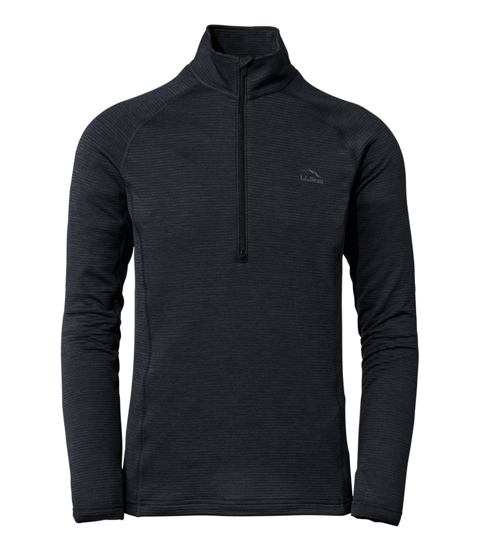 L.L.Bean Men's L.L.Bean Midweight Base Layer Crew Top, 1/4 Zip, Regular - Quest Outdoors