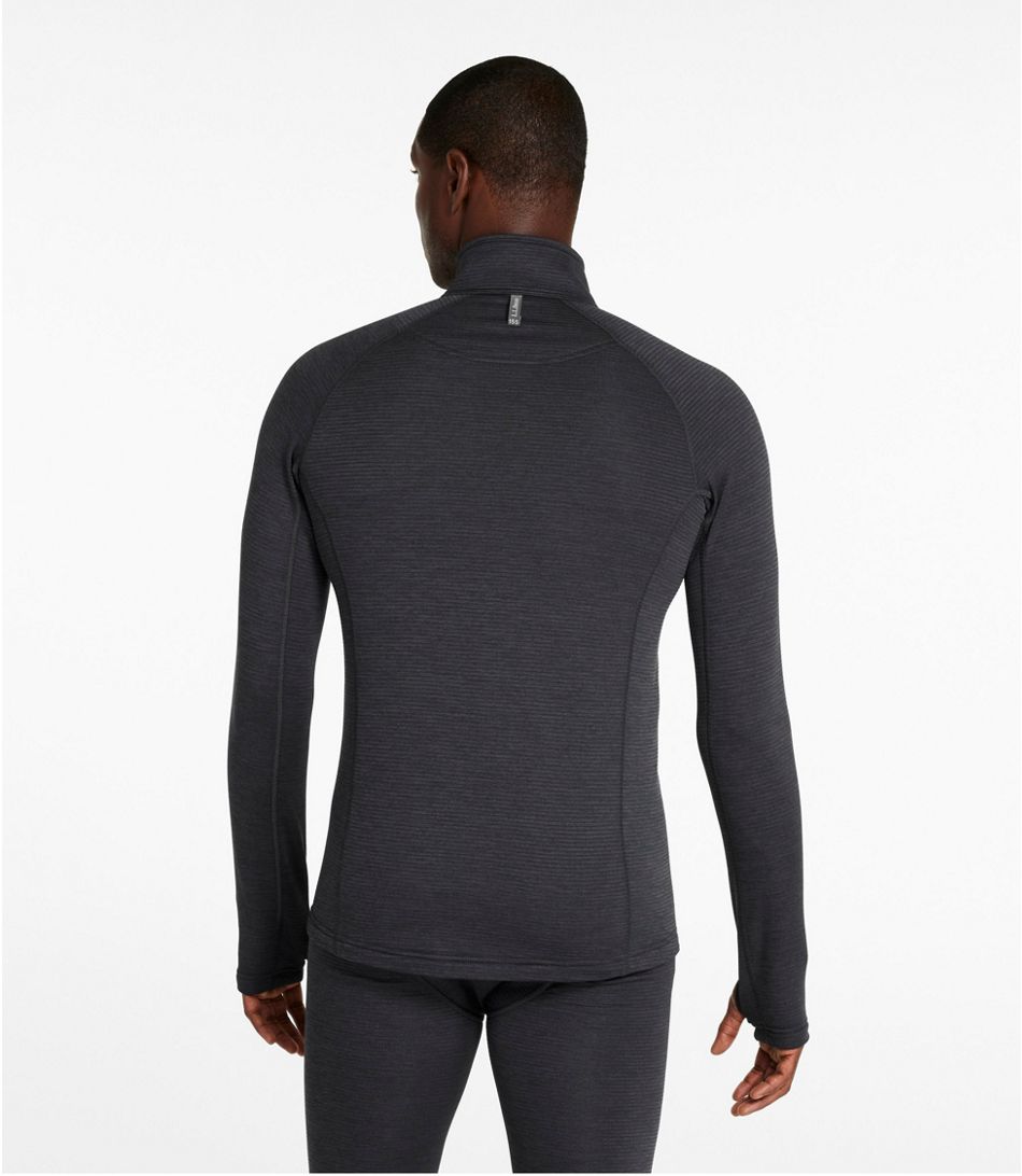 L.L.Bean Men's L.L.Bean Midweight Base Layer Crew Top, 1/4 Zip, Regular - Quest Outdoors