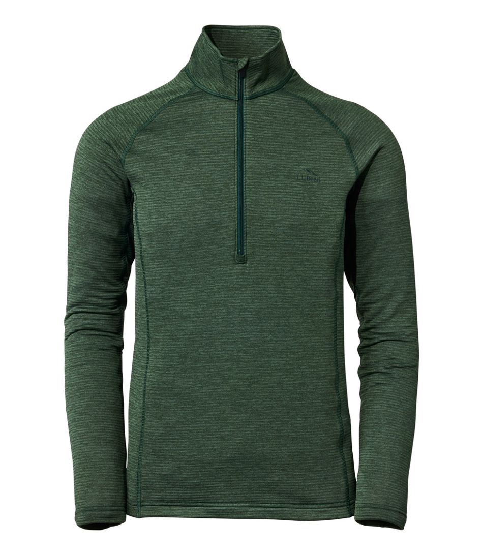 L.L.Bean Men's L.L.Bean Midweight Base Layer Crew Top, 1/4 Zip, Regular - Quest Outdoors