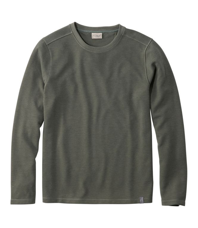L.L.Bean Men's Mountainside Micro Waffle Crew Reg - Quest Outdoors