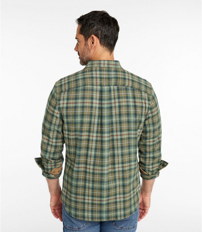 L.L.Bean Men's Scotch Plaid Flannel Shirt, Snap-Front, Slightly Fitted Untucked Fit, Regular - Quest Outdoors