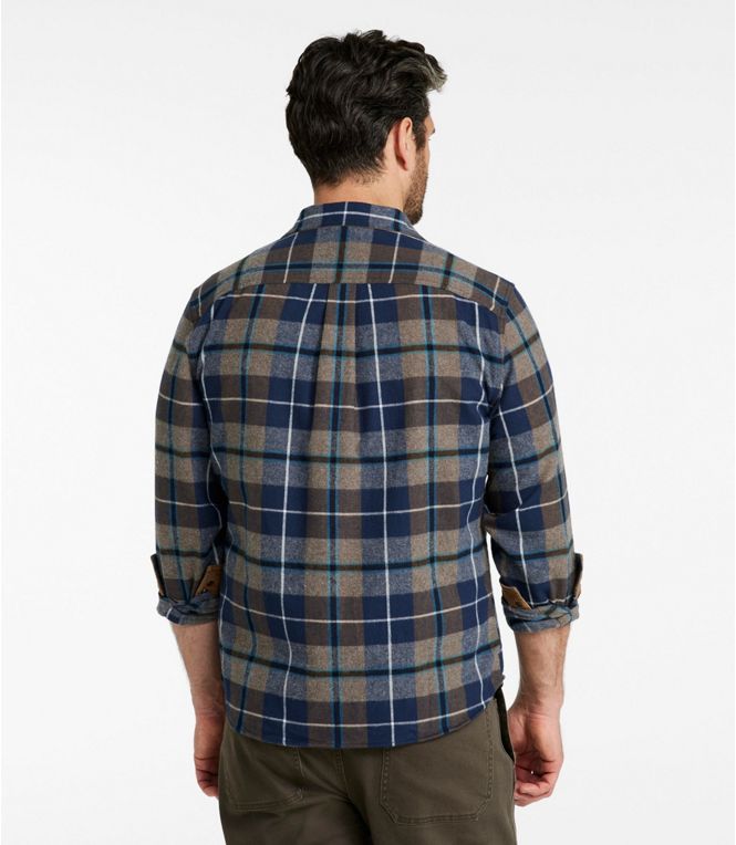 L.L.Bean Men's Scotch Plaid Flannel Shirt, Snap-Front, Slightly Fitted Untucked Fit, Regular - Quest Outdoors