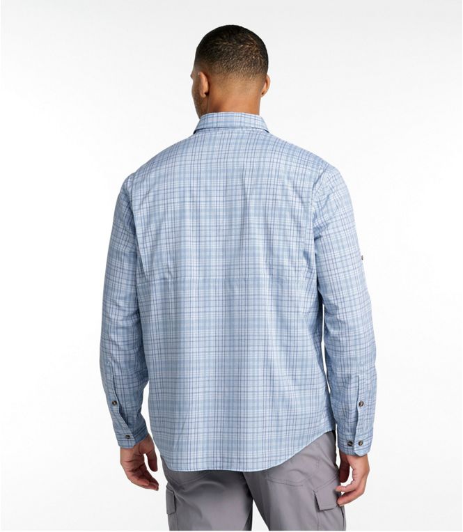 L.L.Bean Men's Tropicwear Woven Shirt Long Sleeve Plaid - Quest Outdoors
