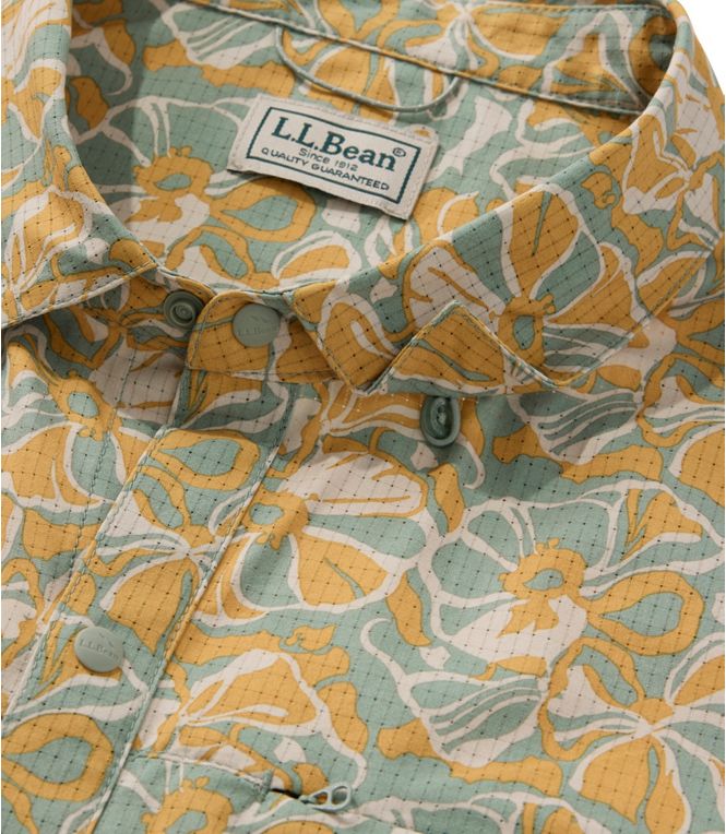 L.L.Bean Men's Ultralight Venture Shirt, Short - Sleeve Print - Quest Outdoors