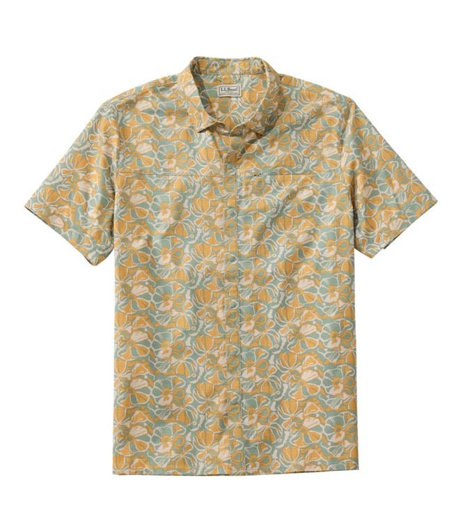 L.L.Bean Men's Ultralight Venture Shirt, Short - Sleeve Print - Quest Outdoors