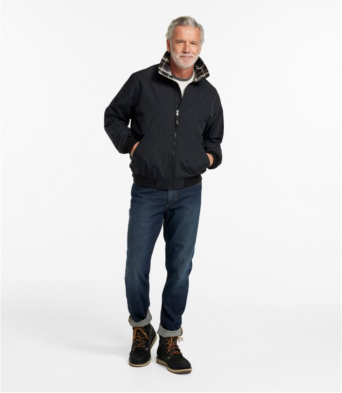 L.L.Bean Men's Warm-Up Jacket Flannel Lined Regular - Quest Outdoors