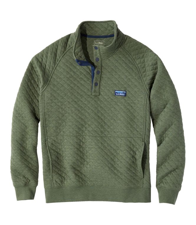 L.L.Bean M's Bean's Quilted Sweatshirt, Mockneck - Quest Outdoors