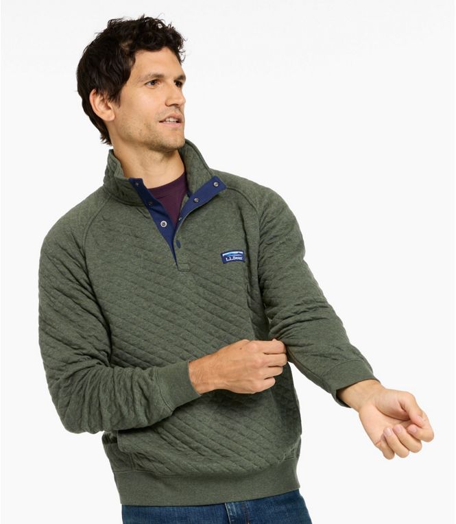 L.L.Bean M's Bean's Quilted Sweatshirt, Mockneck - Quest Outdoors