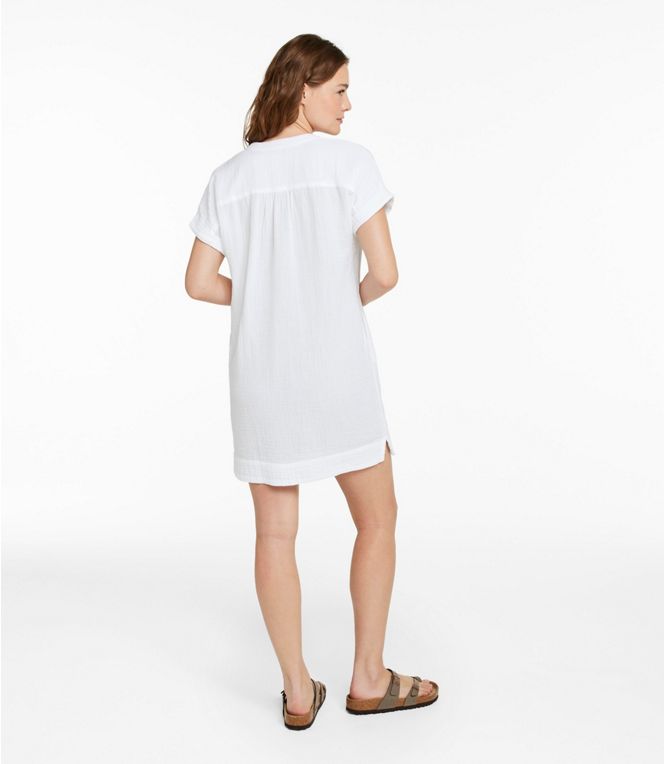 L.L.Bean Women's Cloud Gauze Short Sleeve Shirt Dress - Quest Outdoors