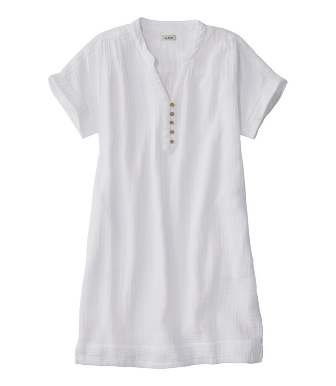 L.L.Bean Women's Cloud Gauze Short Sleeve Shirt Dress - Quest Outdoors