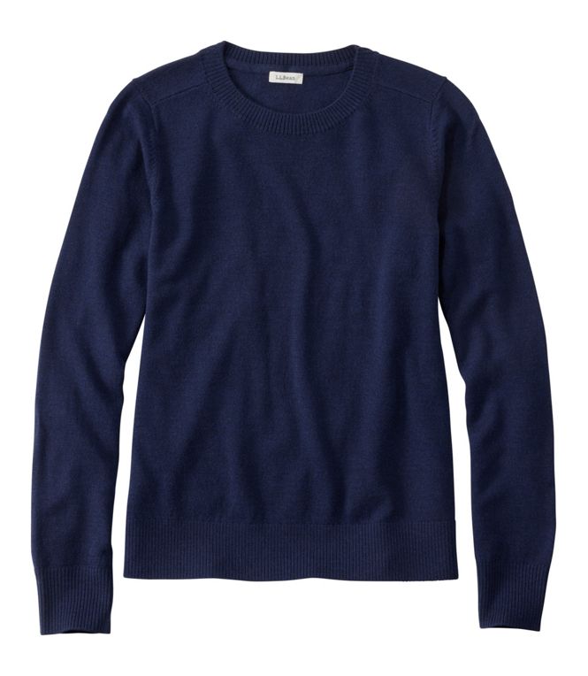 L.L.Bean Women's Essential Wool Crewneck Sweater Reg - Quest Outdoors