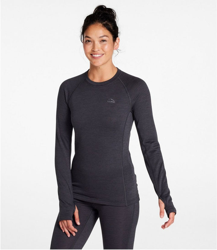 L.L.Bean Women's Midweight Base Layer Crew Top - Quest Outdoors