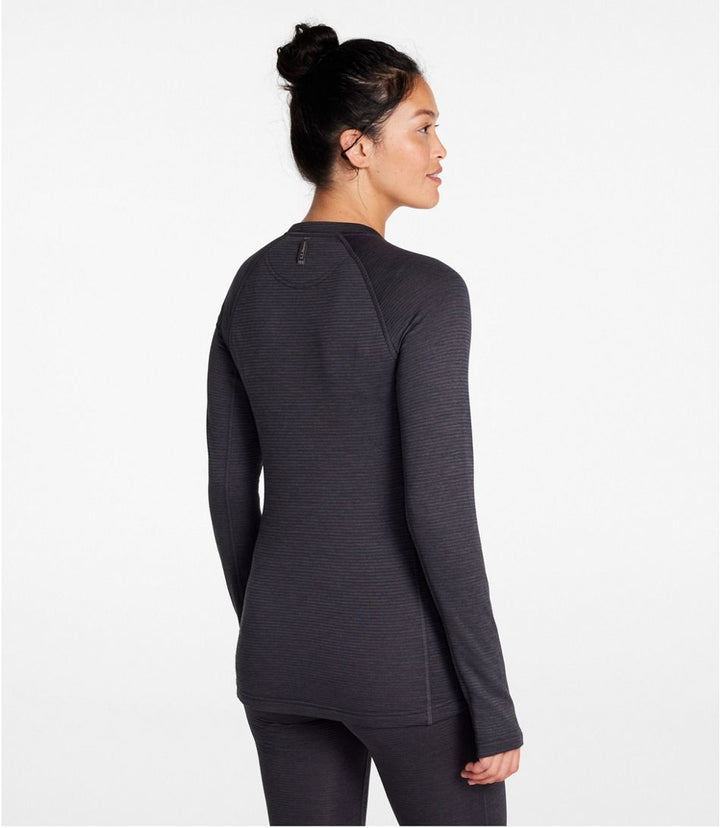 L.L.Bean Women's Midweight Base Layer Crew Top - Quest Outdoors