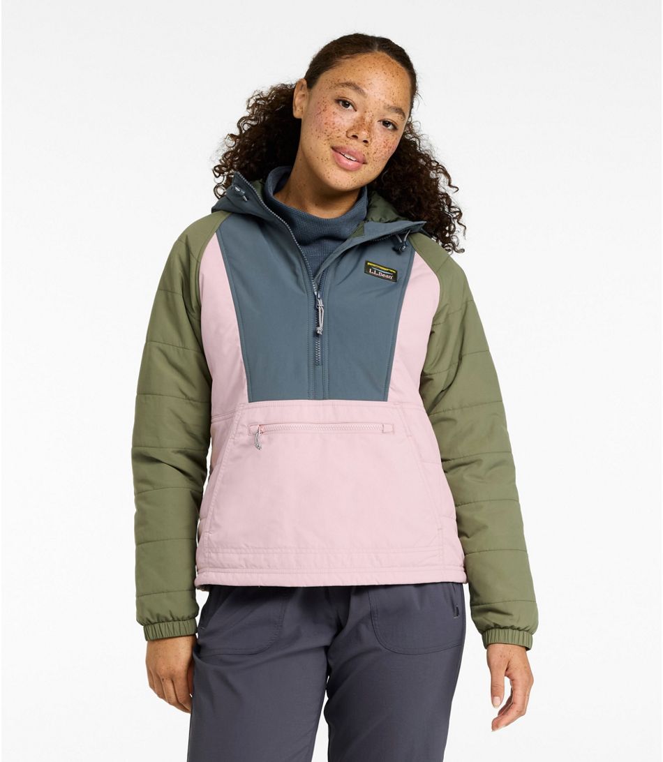L.L.Bean Women's Mountain Classic Insulated Anorak, Colorblock, Reg - Quest Outdoors