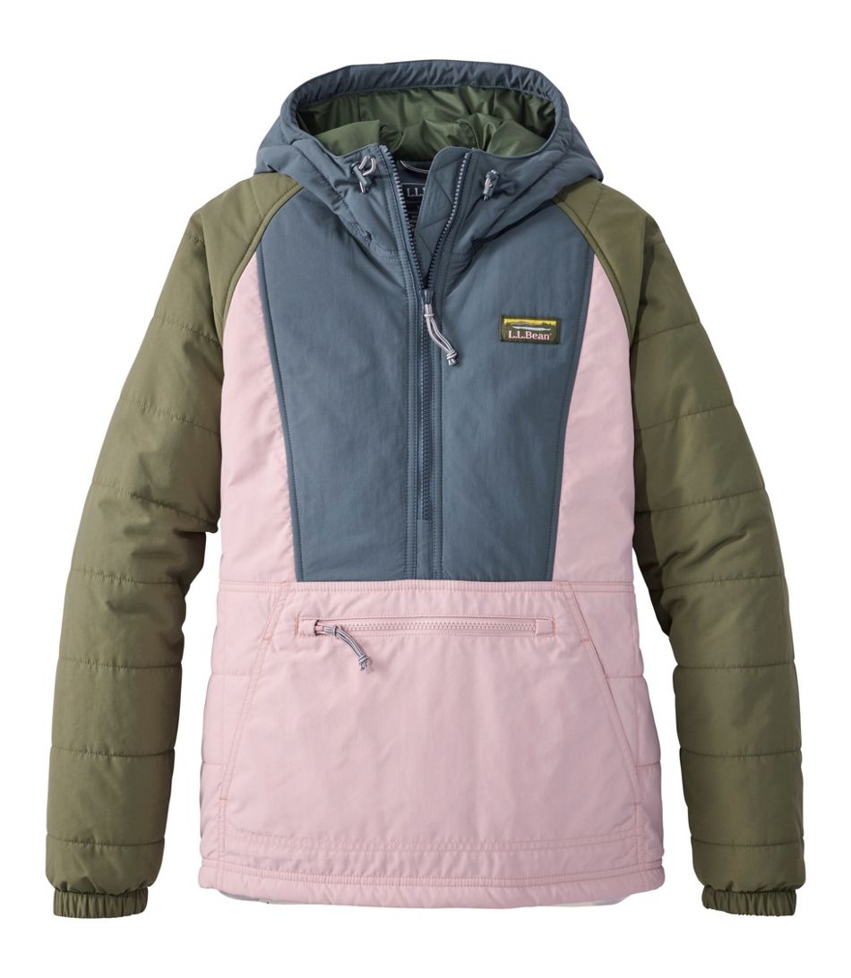 L.L.Bean Women's Mountain Classic Insulated Anorak, Colorblock, Reg - Quest Outdoors