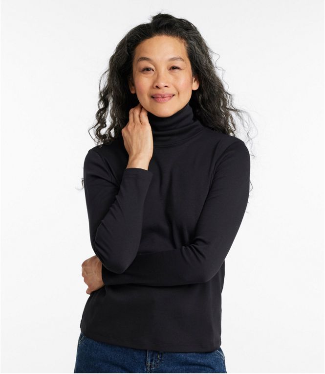 L.L.Bean Women's Pima Cotton Turtleneck, Long-Sleeve, Regular - Quest Outdoors