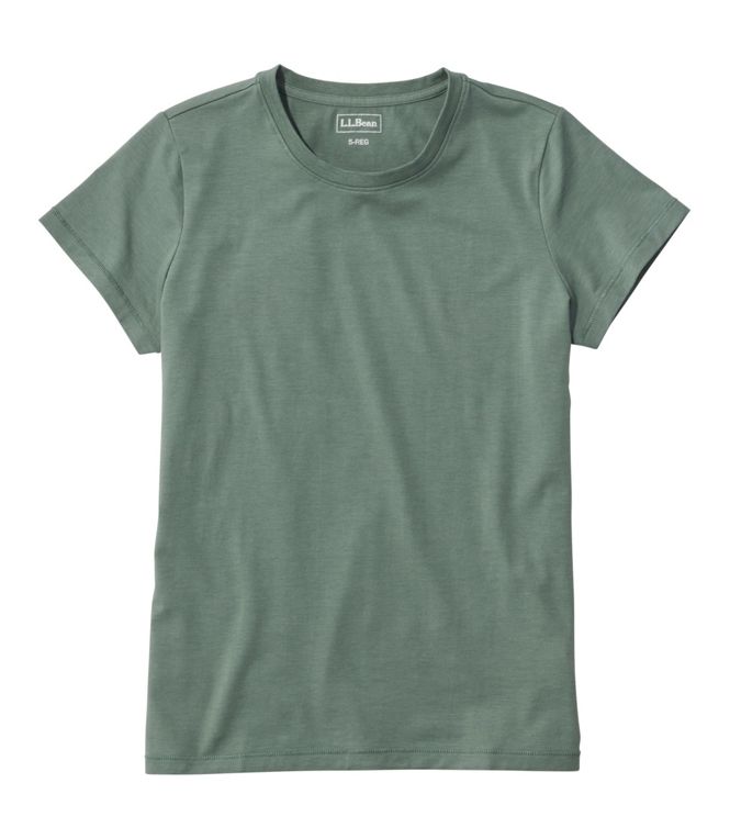L.L.Bean Women's Soft Stretch Supima Tee Crewneck Short Sleeve - Quest Outdoors