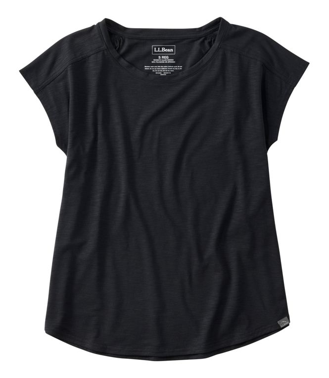 L.L.Bean Women's Streamside Ruched Crewneck Short - Sleeve - Quest Outdoors
