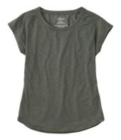 L.L.Bean Women's Streamside Ruched Crewneck Short - Sleeve - Quest Outdoors