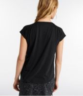 L.L.Bean Women's Streamside Ruched Crewneck Short - Sleeve - Quest Outdoors