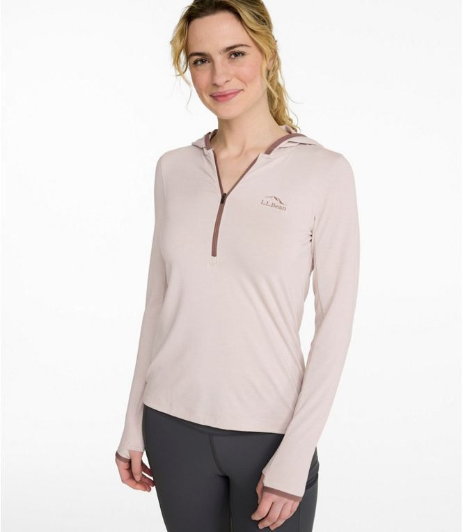 L.L.Bean Women's SunSmart Coolpro Half Zip Hoodie - Quest Outdoors