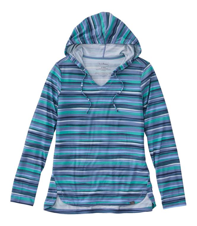 L.L.Bean Women's SunSmart Hoodie Long - Sleeve Stripe - Quest Outdoors