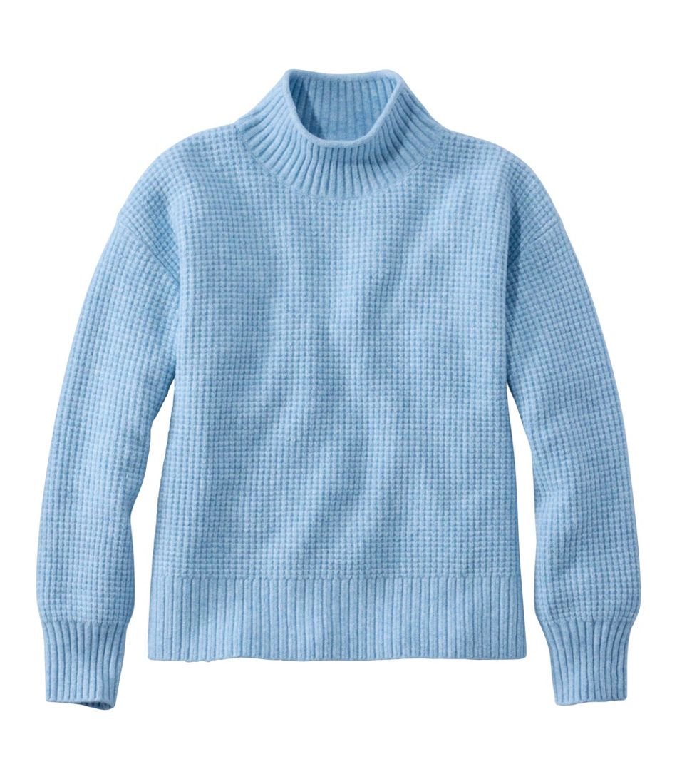 L.L.Bean Women's Supersoft Waffle Sweater, Mockneck Regular - Quest Outdoors