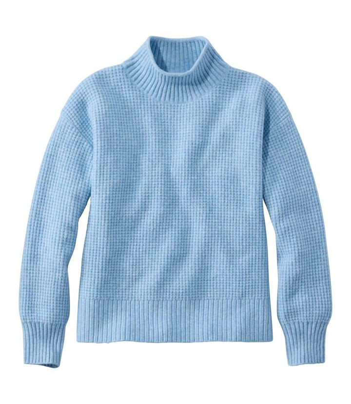 L.L.Bean Women's Supersoft Waffle Sweater, Mockneck Regular - Quest Outdoors