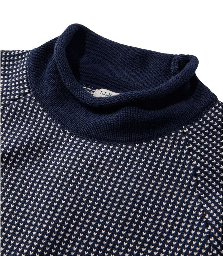 L.L.Bean Women's The Original Double L Sweater, Rollneck Bird's-Eye, Regular - Quest Outdoors
