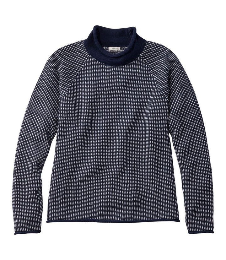 L.L.Bean Women's The Original Double L Sweater, Rollneck Bird's-Eye, Regular - Quest Outdoors