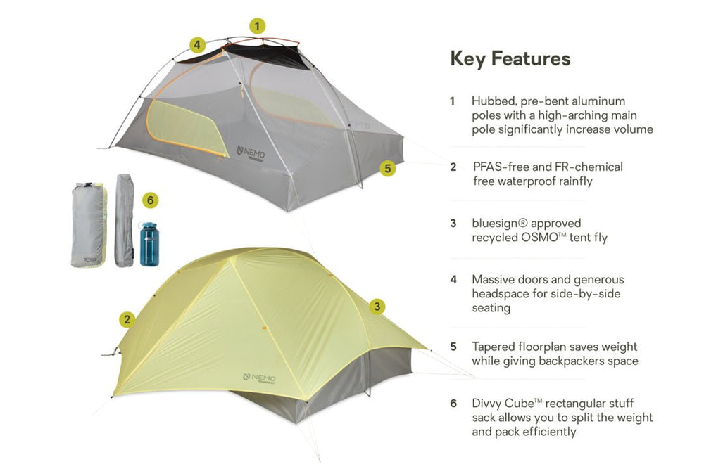 Mayfly OSMO™ Lightweight Backpacking Tent, 3Person - Quest Outdoors
