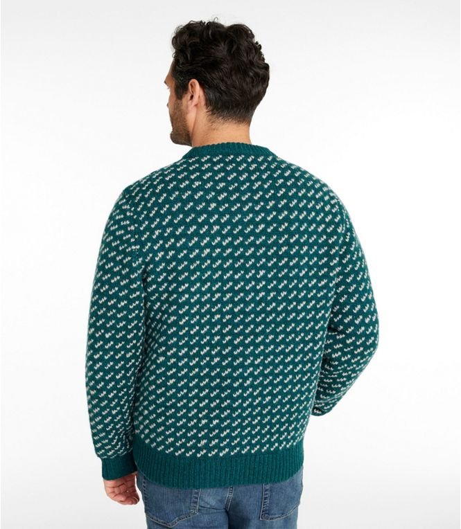 Men's Bean's Classic Ragg Wool Sweater, Crewneck, Bird's - Eye Regular - Quest Outdoors