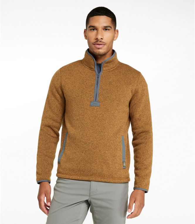 Men's Bean's Sweater Fleece Half - Zip Pullover, Regular - Quest Outdoors
