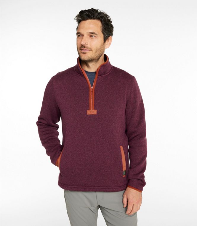Men's Bean's Sweater Fleece Half - Zip Pullover, Regular - Quest Outdoors