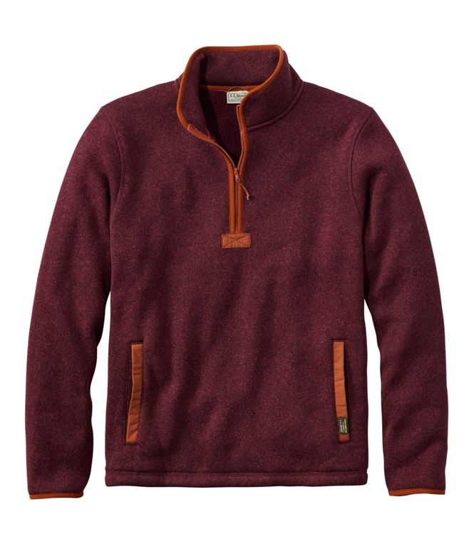 Men's Bean's Sweater Fleece Half - Zip Pullover, Regular - Quest Outdoors