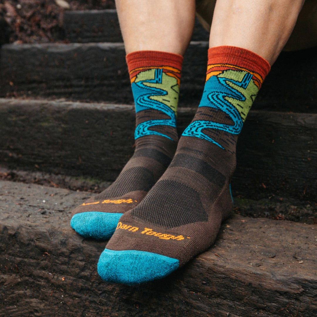 Men's Chasing Waterfalls Micro Crew Lightweight Hiking Socks - Quest Outdoors
