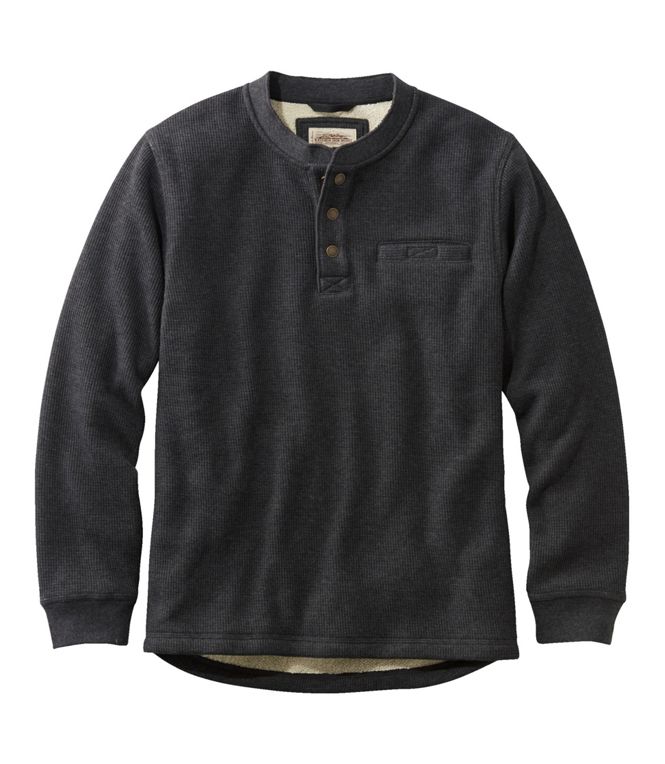 Men's Katahdin Iron Works® Bonded Waffle Fleece Henley, Regular - Quest Outdoors