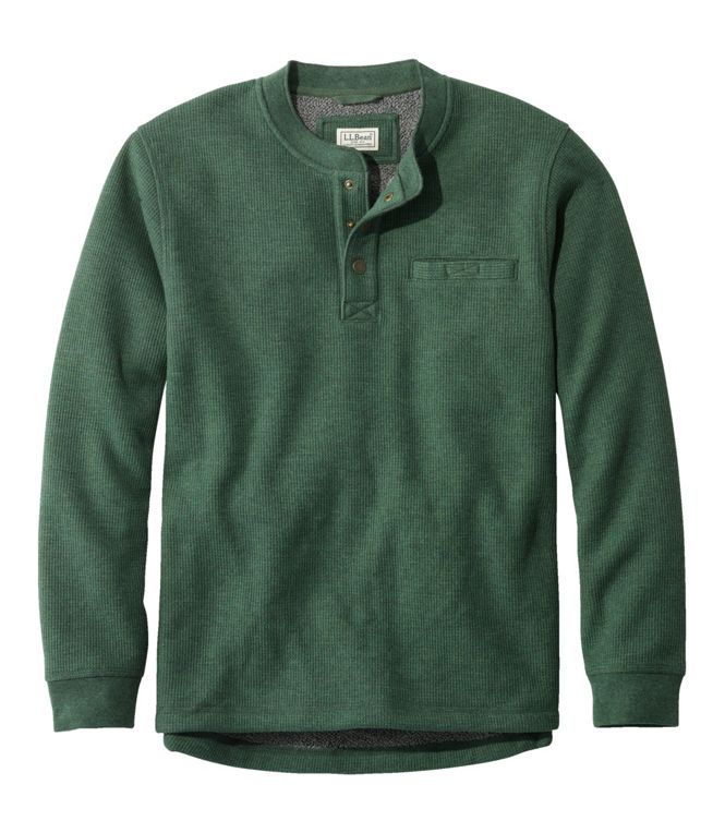 Men's Katahdin Iron Works® Bonded Waffle Fleece Henley, Regular - Quest Outdoors