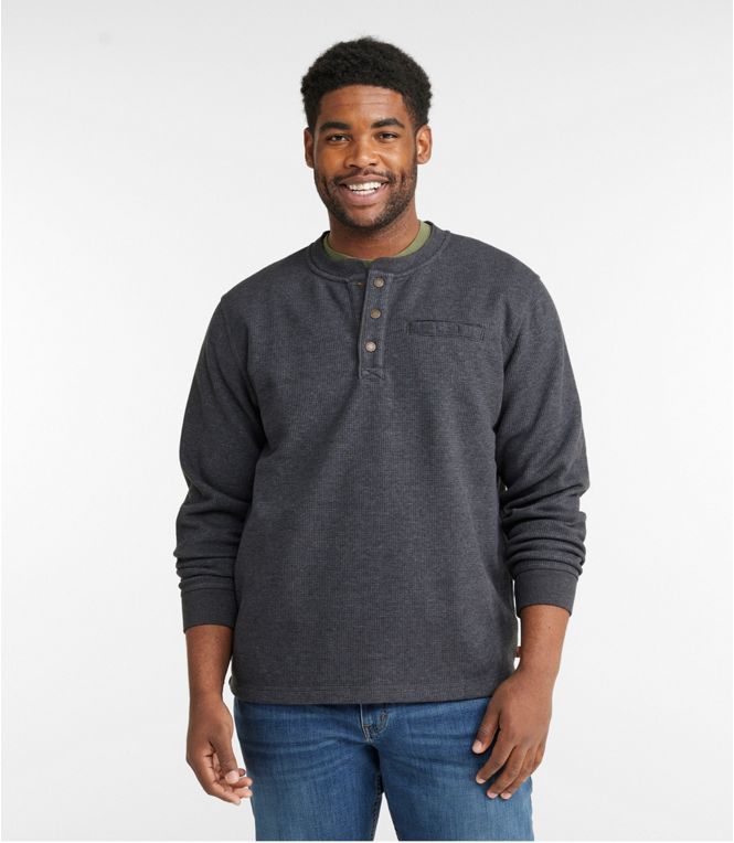 Men's Katahdin Iron Works® Bonded Waffle Fleece Henley, Regular - Quest Outdoors