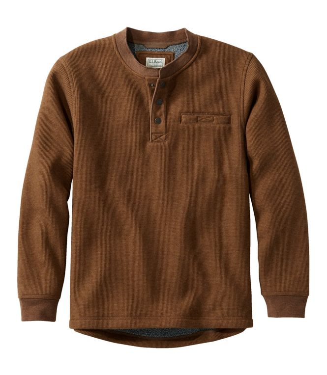 Men's Katahdin Iron Works® Bonded Waffle Fleece Henley, Regular - Quest Outdoors