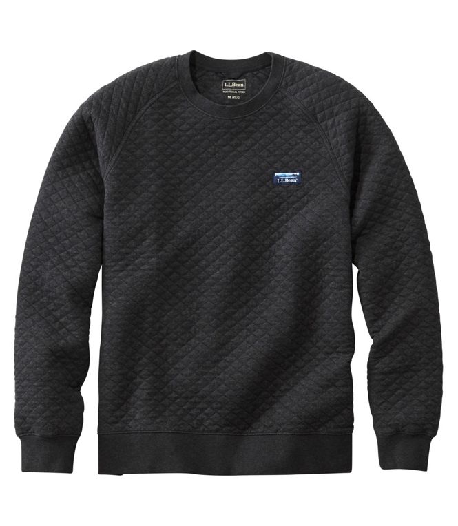 Men's Quilted Sweatshirt, Crewneck, Regular - Quest Outdoors