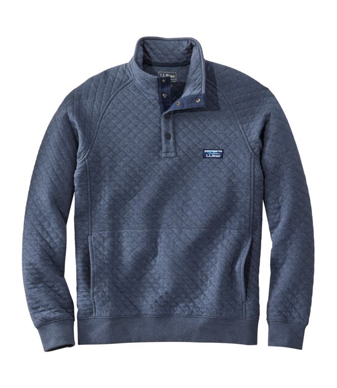 Men's Quilted Sweatshirt, Mockneck - Quest Outdoors