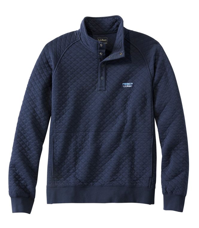 Men's Quilted Sweatshirt, Mockneck - Quest Outdoors