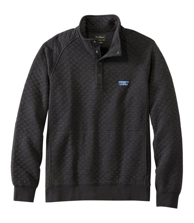 Men's Quilted Sweatshirt, Mockneck - Quest Outdoors